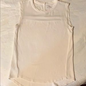 Loft Off White Sleeveless Top